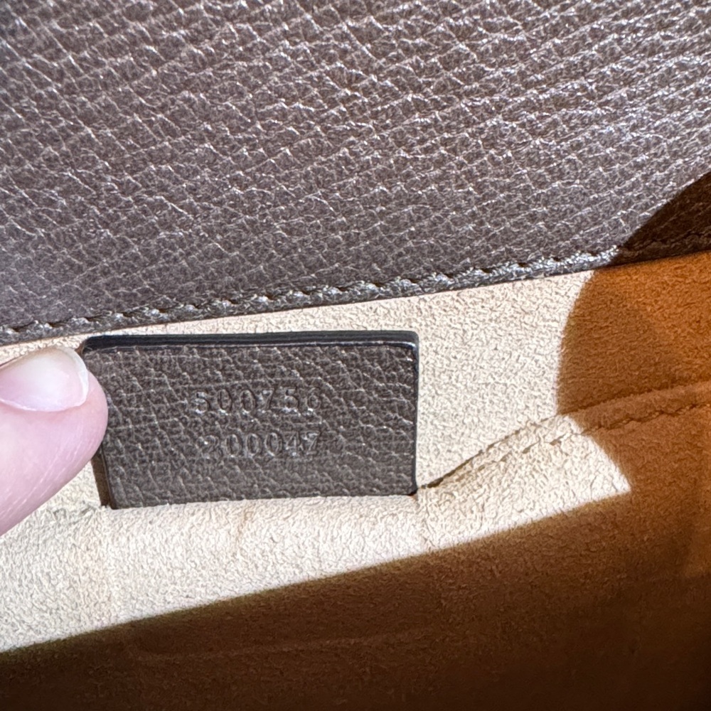 Gucci Totem Crystal Heart Brown Leather Crossbody with Two Straps - Picture 10 of 13